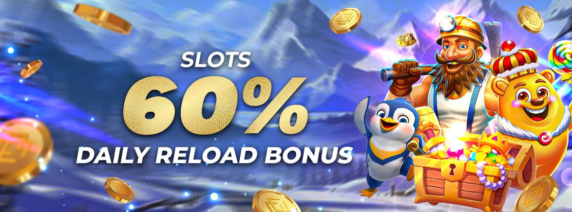 Slots 60% Daily Reload Bonus 3,000 BDT Slots 60% Daily Reload Bonus 3,000 BDT
